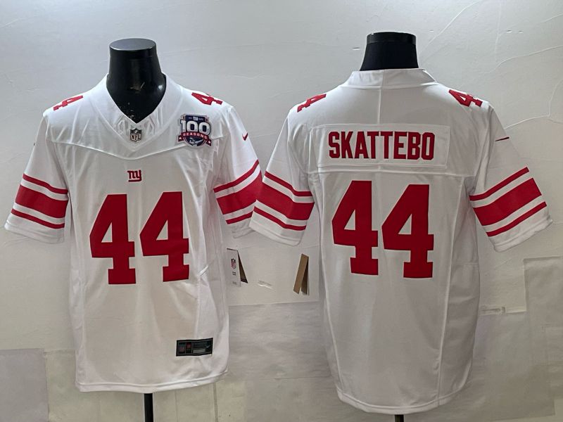 Men 2025 Nike New York Giants #44 Skattebo white Limited NFL Jersey style 04->new york giants->NFL Jersey